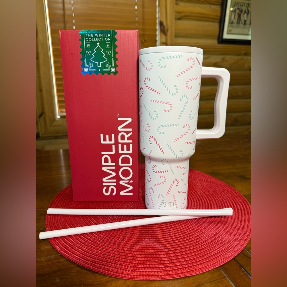 CANDY CANE DELIGHT Simple Modern 40oz PINK CHRISTMAS Tumbler